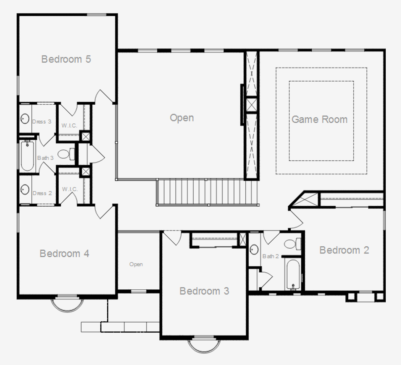 2D floor plan layout for the Plan 3835 by Texas Homes in Potranco Acres, Castroville, TX (Image 2). 2D floor plan layout for the Plan 3835 by Texas Homes in Potranco Acres, Castroville, TX (Image 2).