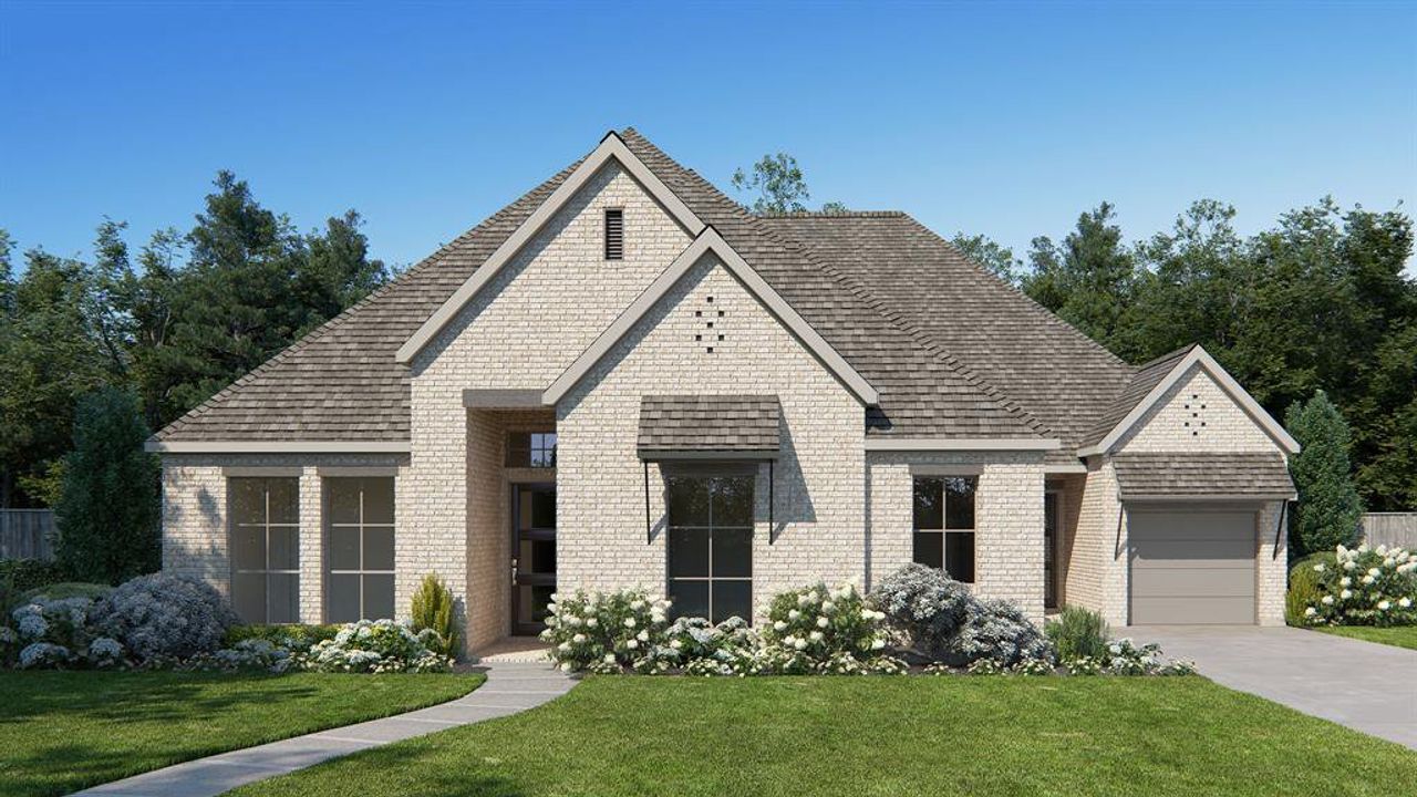 Front exterior of a new home in Lakewood Village 70'/90', Lakewood Village, TX, highlighting curb appeal (Image 2).