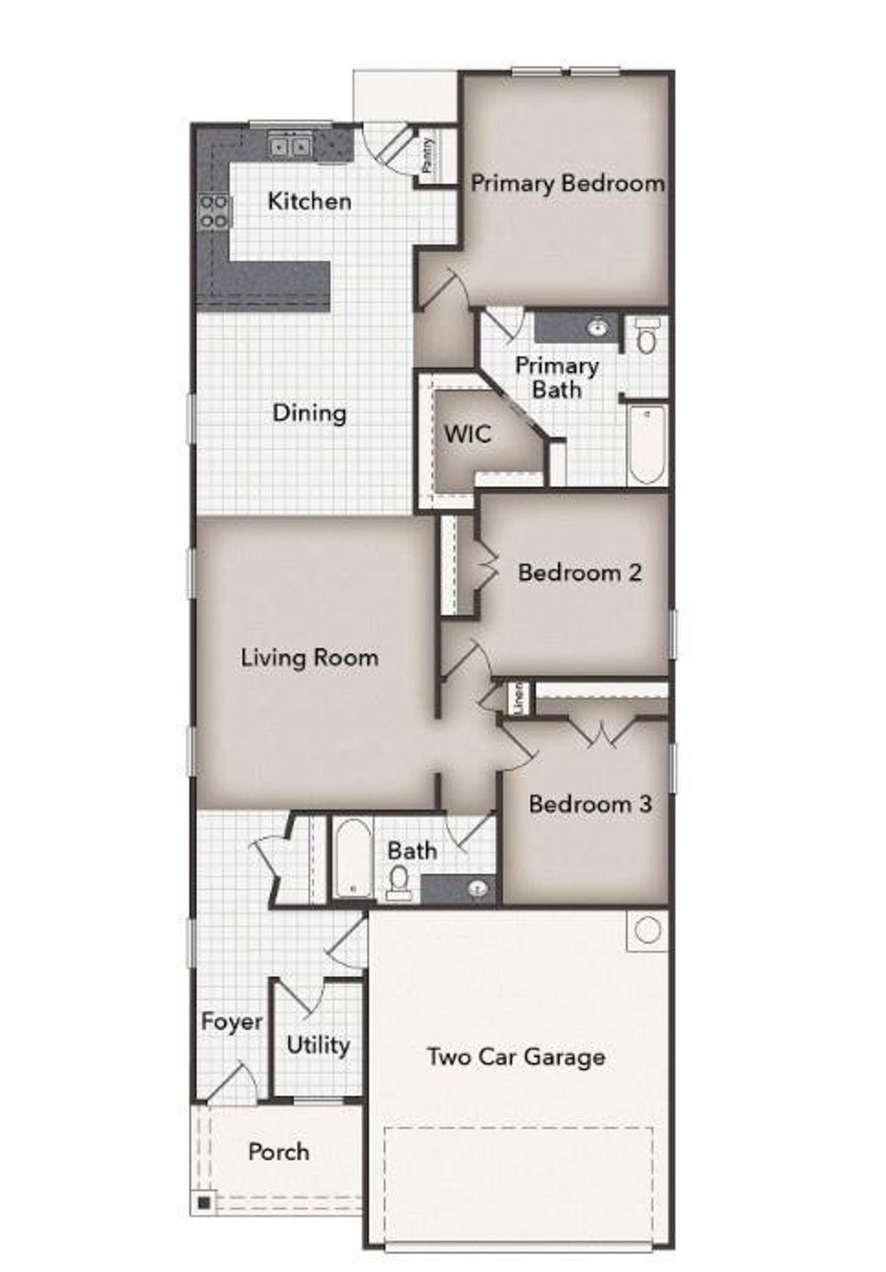 2D floor plan layout of this home in Cascade, Liberty Hill, TX (Image 2). 2D floor plan layout of this home in Cascade, Liberty Hill, TX (Image 2).