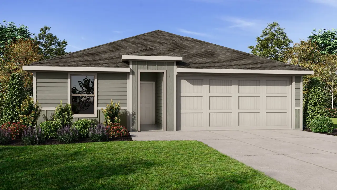 Representative exterior photo of a completed home built from the Carson by D.R. Horton in Lonestar at Liberty Trails, Justin, TX (Image 2).