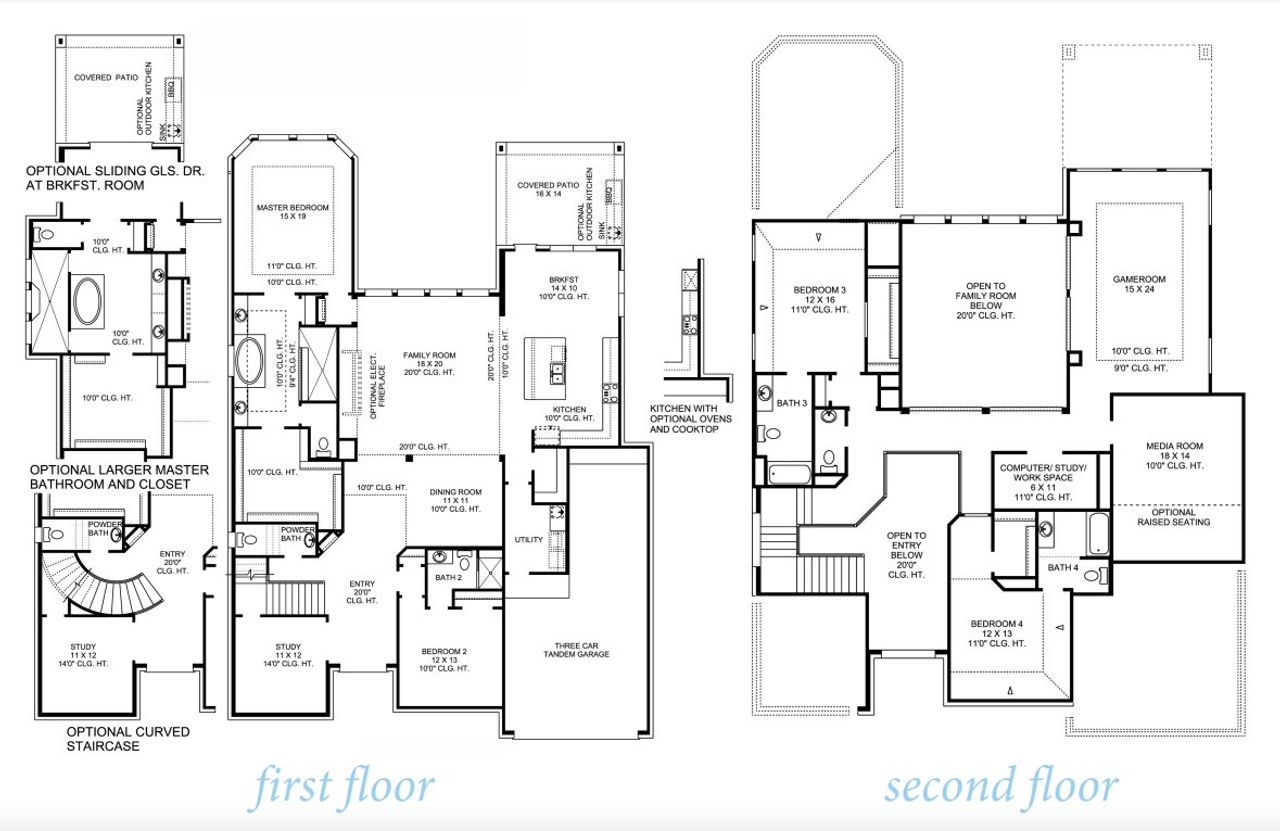 2D floor plan layout for the MESSINA 4522 by J. Patrick Homes in Jordan Ranch 70' Lots, Fulshear, TX (Image 2). 2D floor plan layout for the MESSINA 4522 by J. Patrick Homes in Jordan Ranch 70' Lots, Fulshear, TX (Image 2).