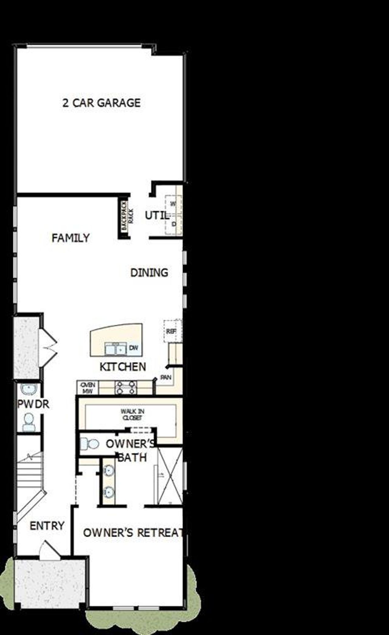 2D floor plan layout of this home in Walsh Cottage, Fort Worth, TX (Image 2).