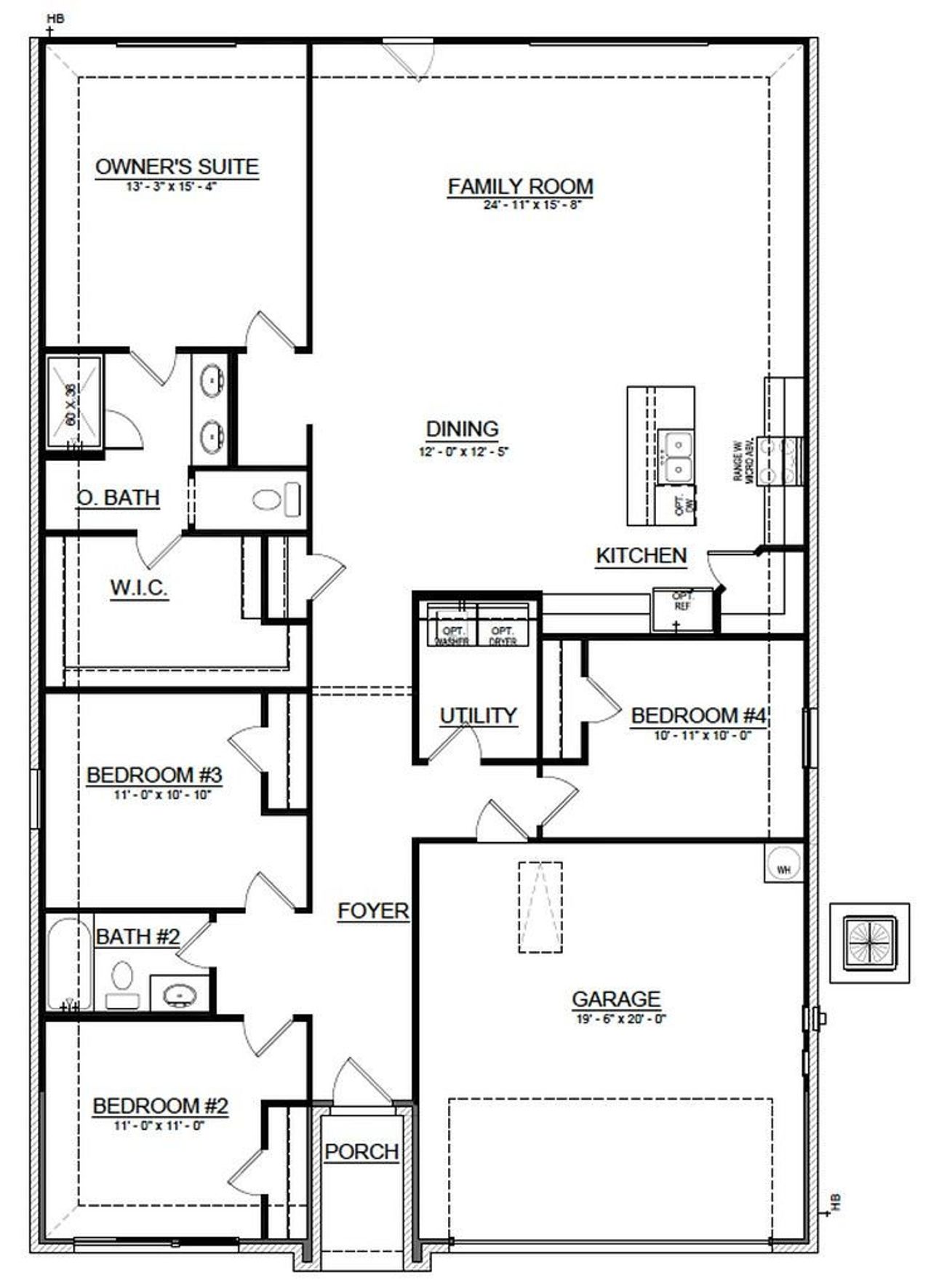 2D floor plan layout for the Grier by Cambridge Homes in Rolling Ridge, Van Alstyne, TX (Image 2). 2D floor plan layout for the Grier by Cambridge Homes in Rolling Ridge, Van Alstyne, TX (Image 2).