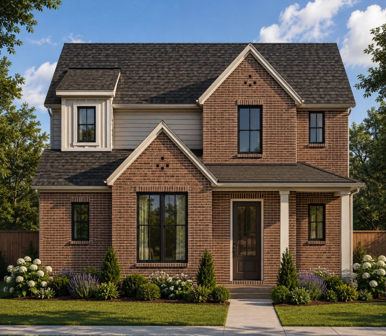 Representative exterior photo of a completed home built from the Holland by Olivia Clarke Homes in Uptown Celina, Celina, TX (Image 2).