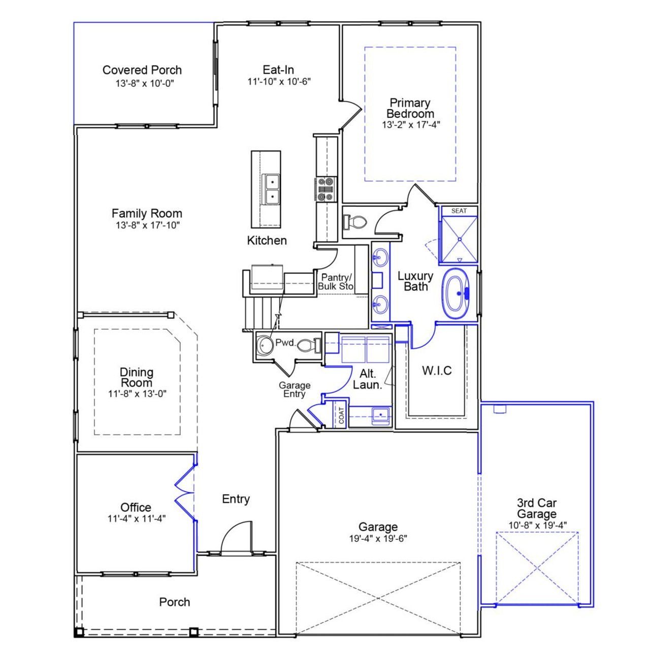 2D floor plan layout of this home in Timberland Grove, Anderson, SC (Image 2). 2D floor plan layout of this home in Timberland Grove, Anderson, SC (Image 2).