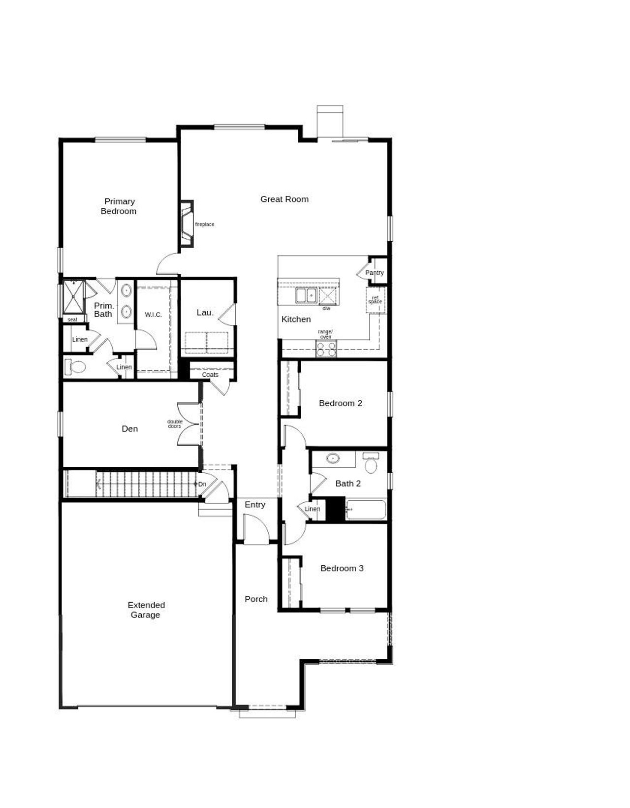 2D floor plan layout of this home in Murphy Creek Reserve, Aurora, CO (Image 2).