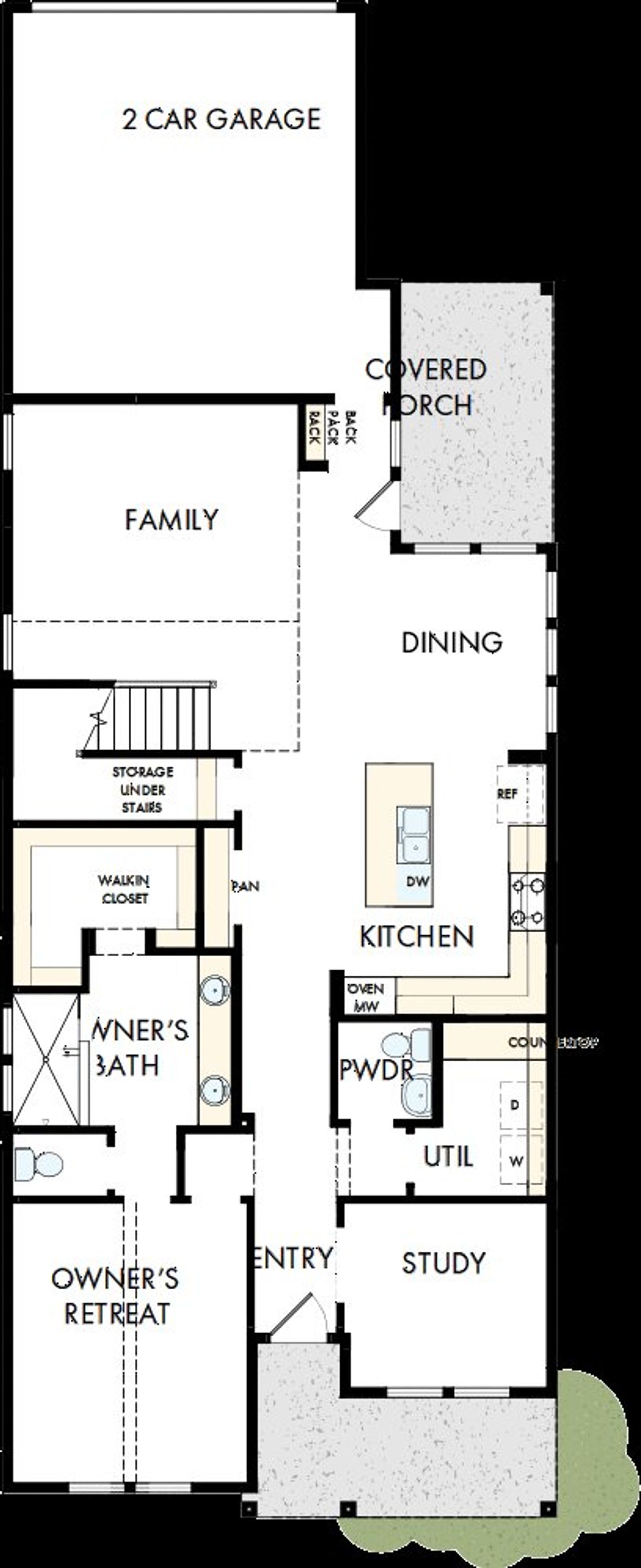 2D floor plan layout of this home in Goodland – Garden Series, Grand Prairie, TX (Image 2).