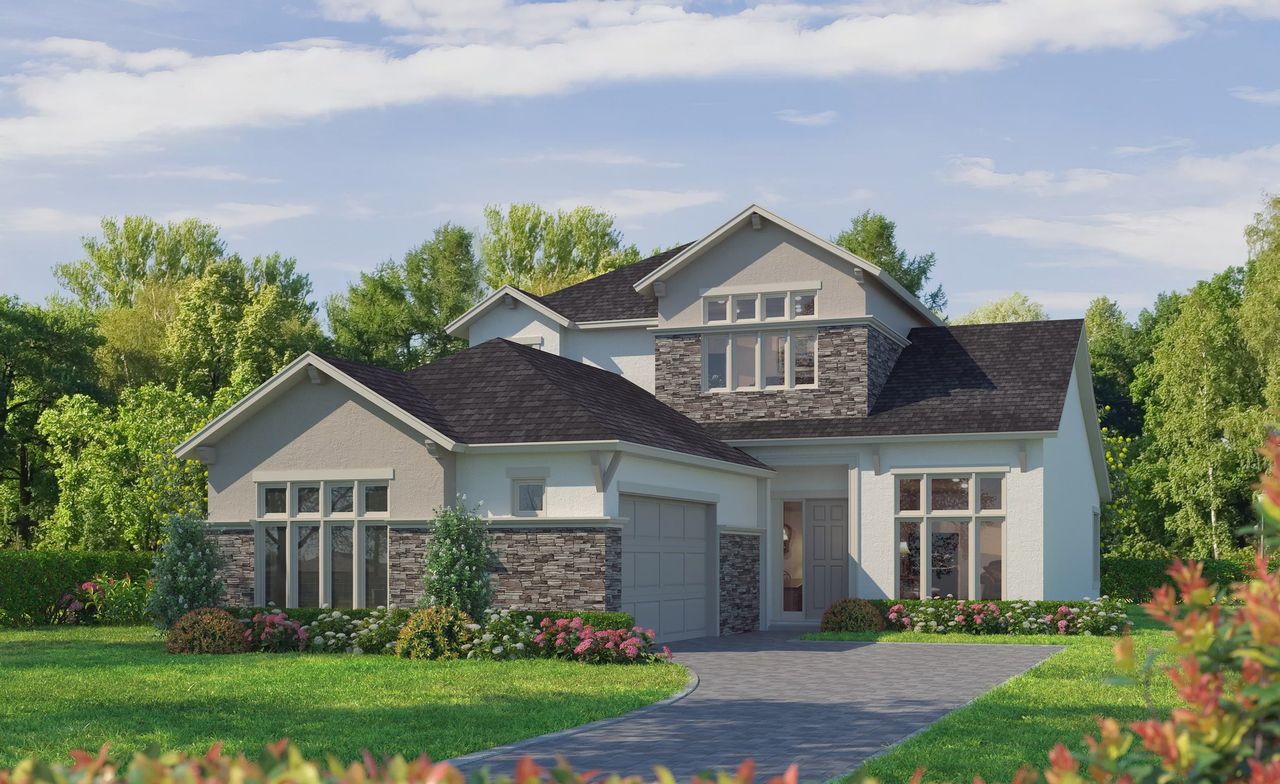 Representative exterior photo of a completed home built from the Mesa Verde by ICI Homes in The Conservatory at Hammock Beach, Palm Coast, FL (Image 2).