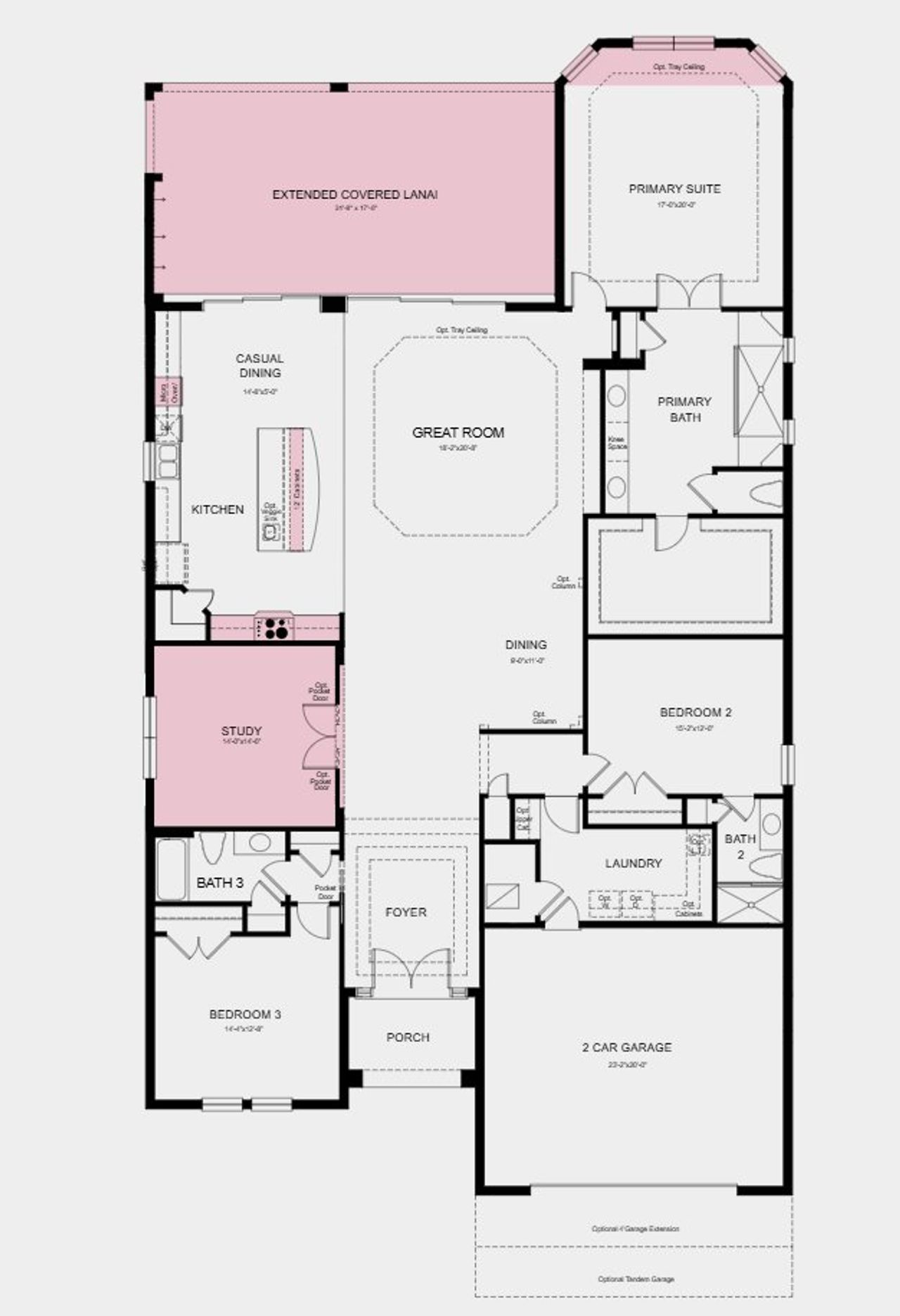 2D floor plan layout of this home in Esplanade at Starling, Punta Gorda, FL (Image 2).