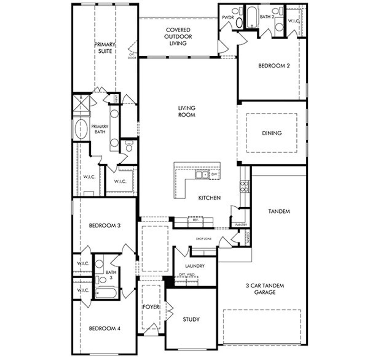 2D floor plan layout of this home in Massey Oaks - Estate Series, Pearland, TX (Image 2). 2D floor plan layout of this home in Massey Oaks - Estate Series, Pearland, TX (Image 2).