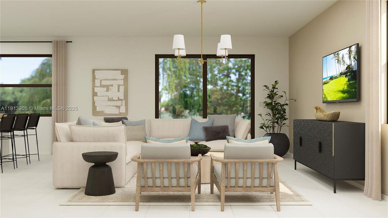 Furnished interior view inside a new home in Arbor Estates, Miami (Image 2).