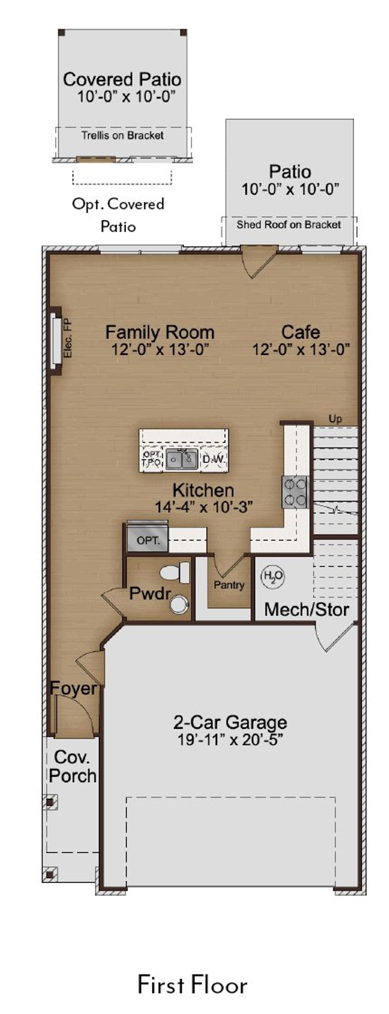 2D floor plan layout of this home in Porter Reserve, Decatur, GA (Image 2).