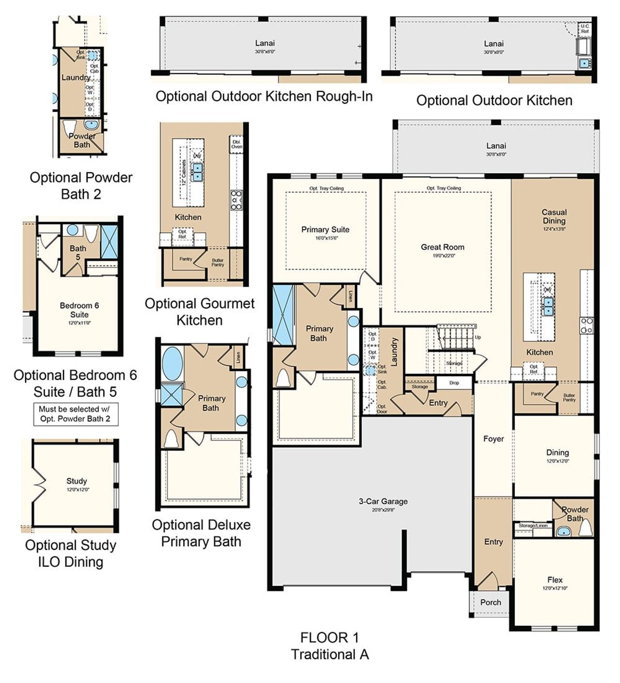 2D floor plan layout of this home in Skye Ranch Community Group Page, Sarasota, FL (Image 2).