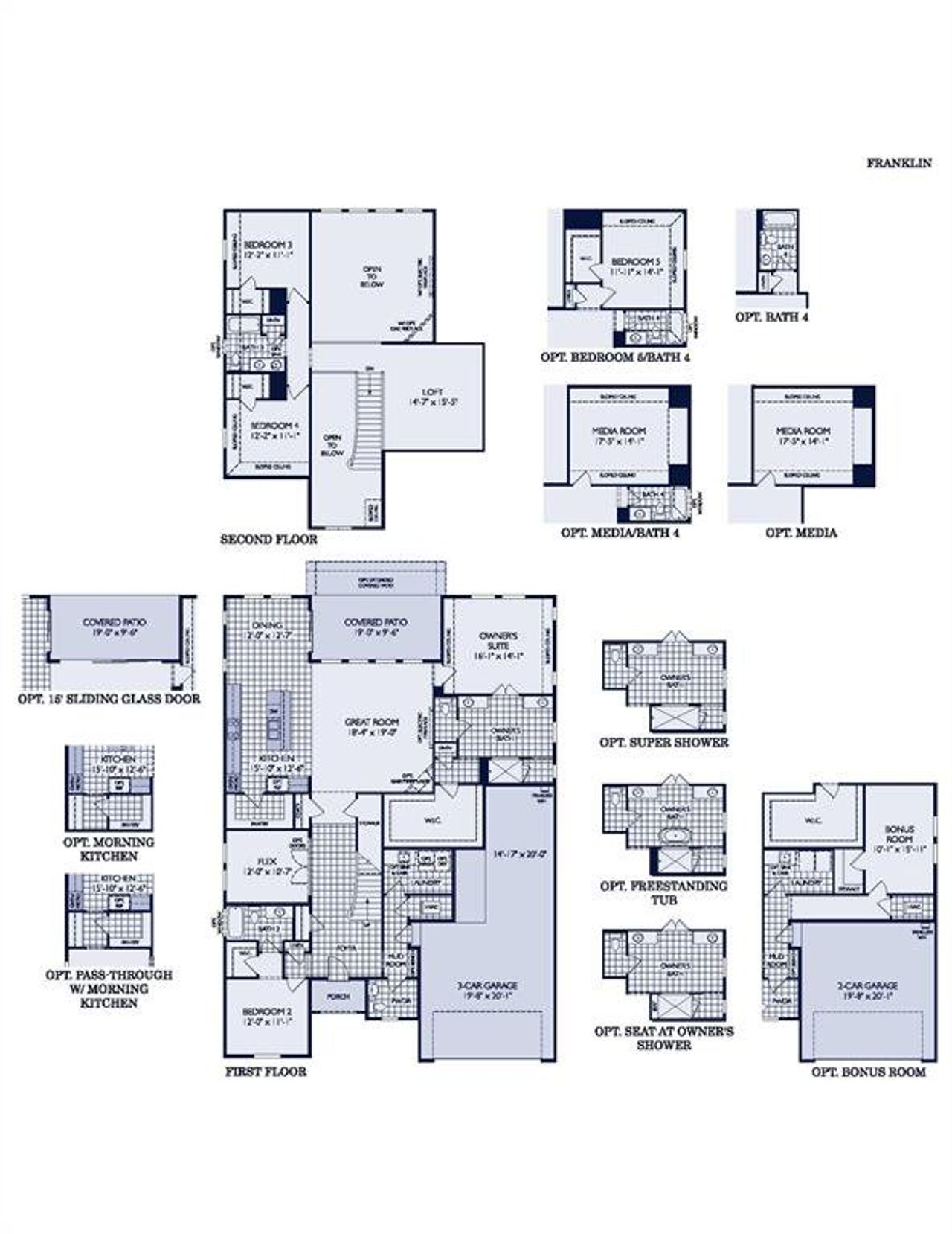2D floor plan layout of this home in Wildflower Ranch, Fort Worth, TX (Image 2).