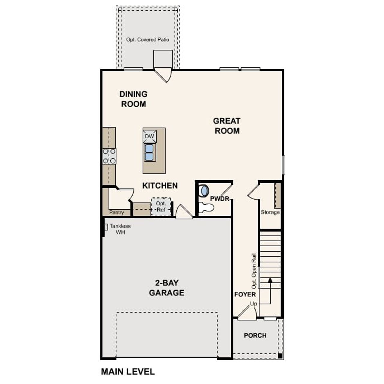 2D floor plan layout of this home in Lakes at Black Oak, Magnolia, TX (Image 2).