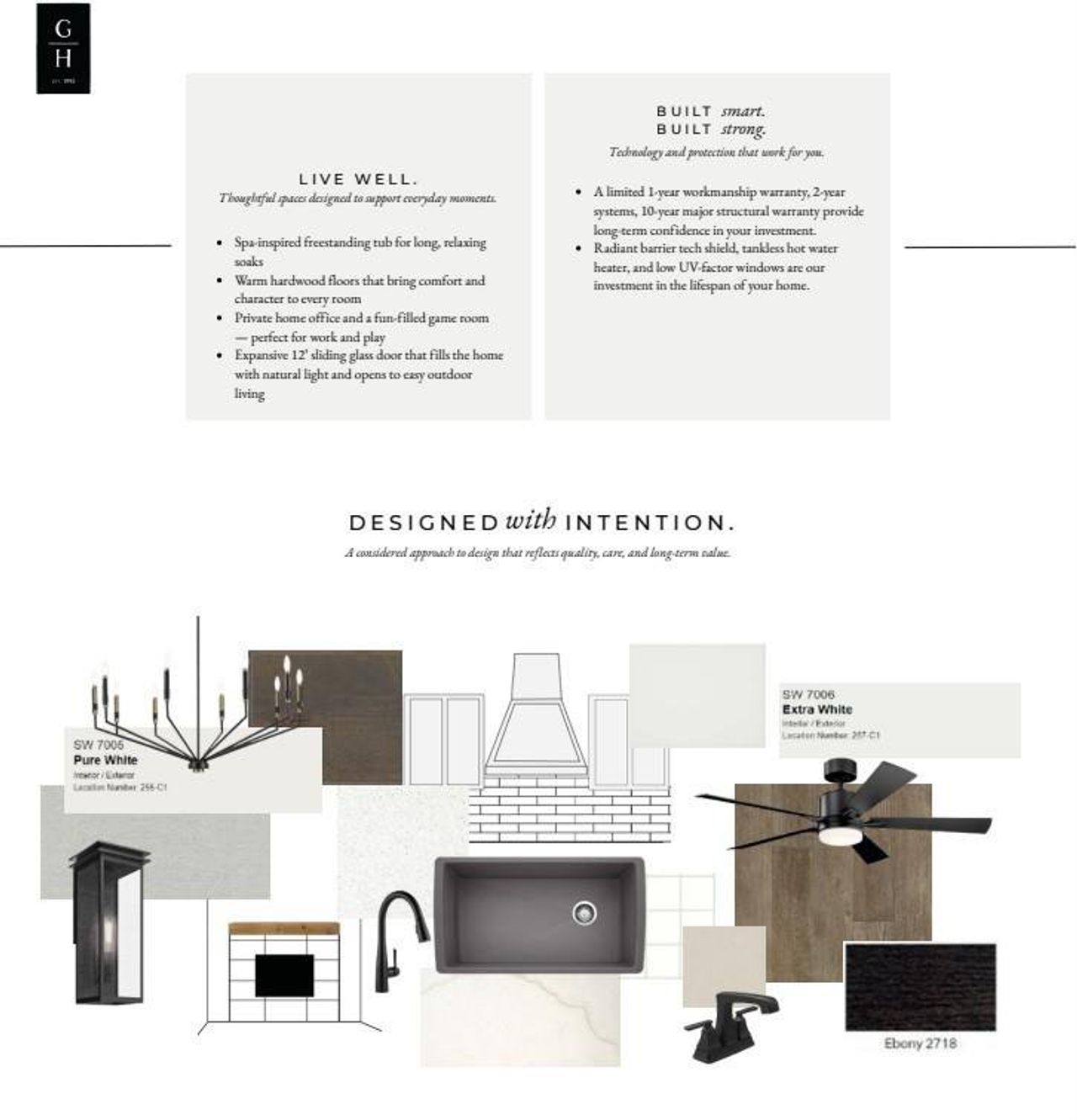 Sample of building materials used in homes in Pecan Grove, Burleson (Image 2).