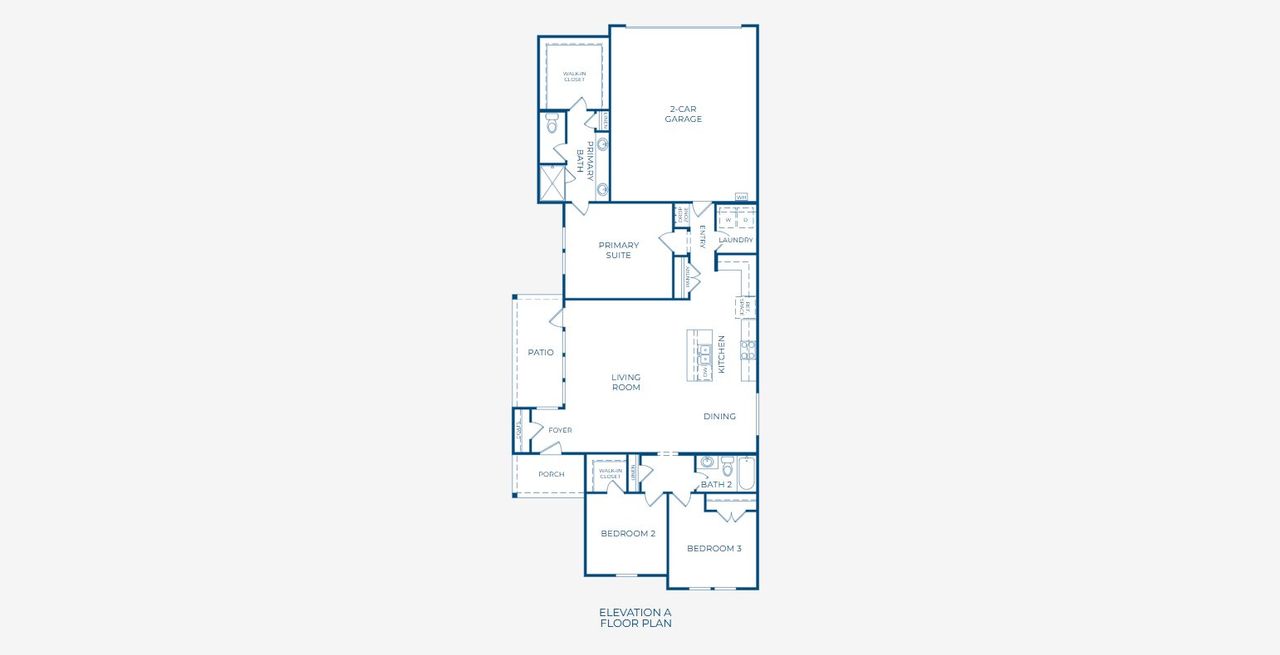 2D floor plan layout of this home in Parkton Square, Kyle, TX (Image 2).