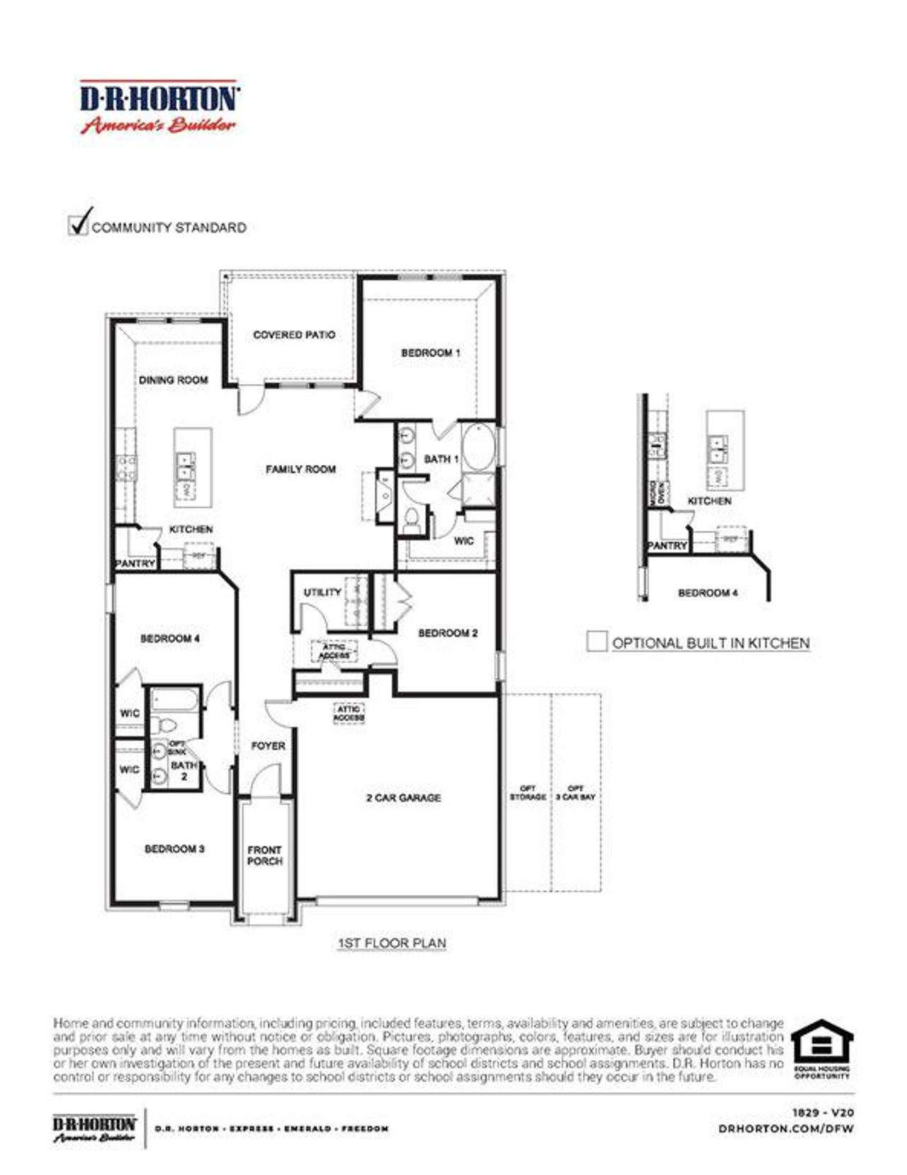 2D floor plan layout of this home in Madera, Royse City, TX (Image 2).