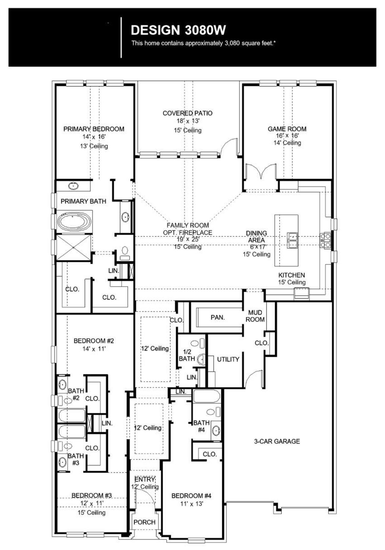 2D floor plan layout of this home in Parkside on the River West, Georgetown, TX (Image 2). 2D floor plan layout of this home in Parkside on the River West, Georgetown, TX (Image 2).
