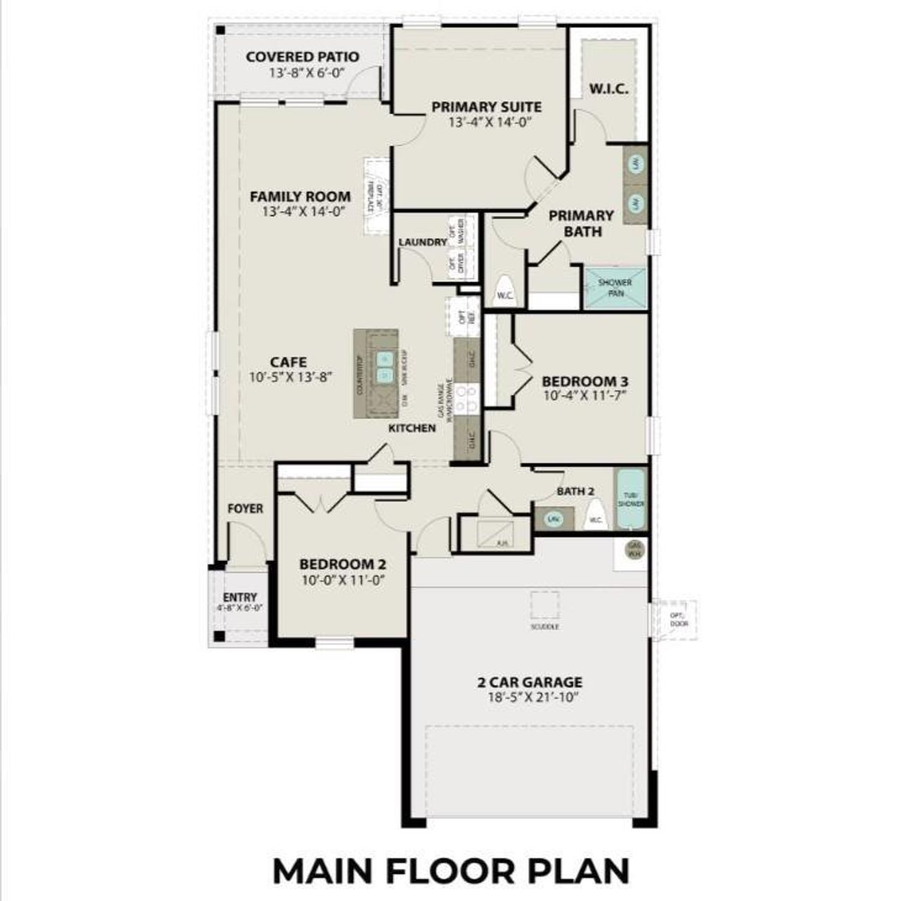 2D floor plan layout of this home in Emberly, Beasley, TX (Image 2).