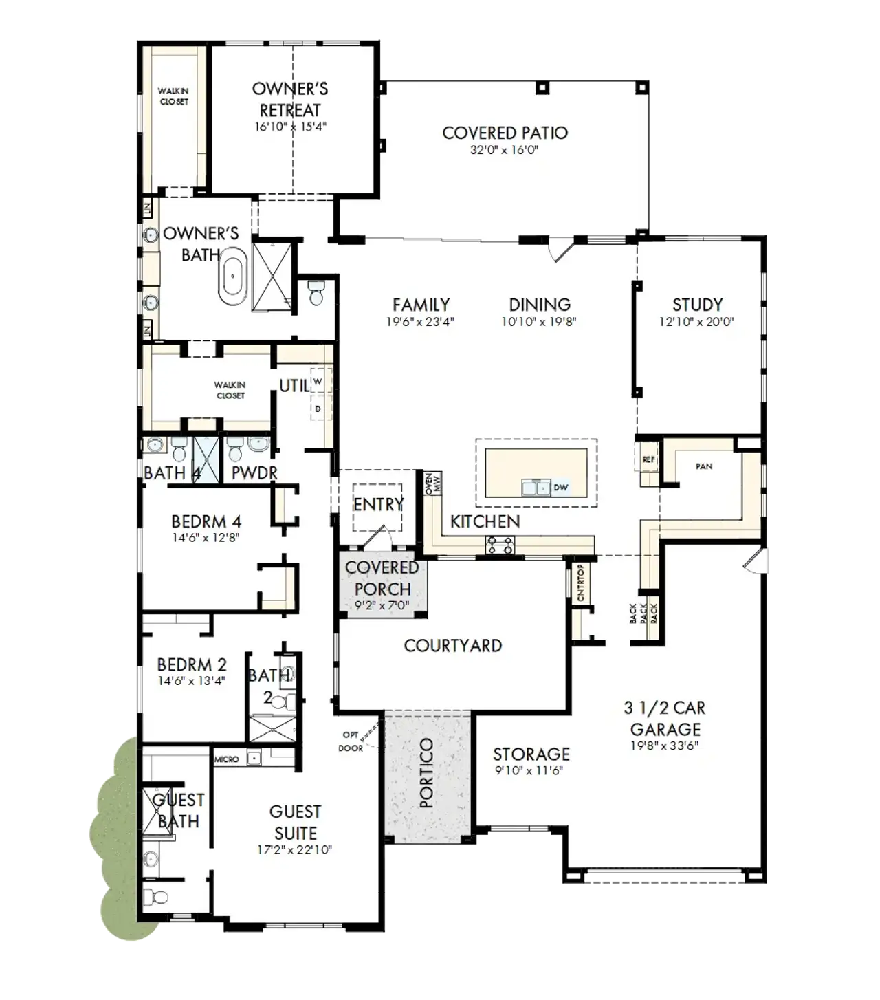 2D floor plan layout of this home in Alta at Verrado Regent Hills, Buckeye, AZ (Image 2).