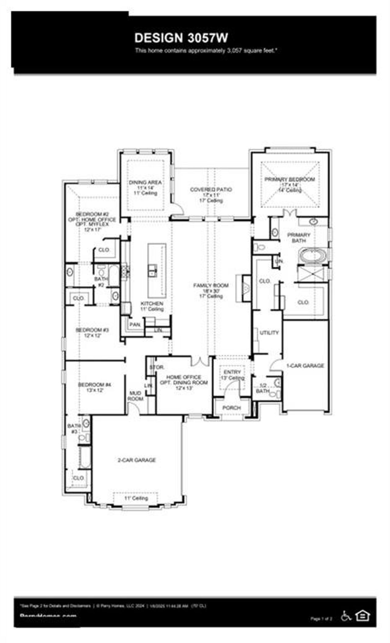 2D floor plan layout of this home in Lakewood Village 70'/90', Lakewood Village, TX (Image 2). 2D floor plan layout of this home in Lakewood Village 70'/90', Lakewood Village, TX (Image 2).