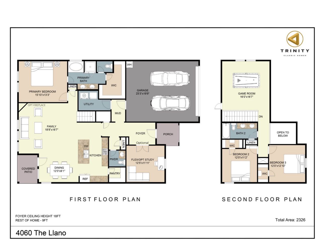 2D floor plan layout of this home in Stillwater Lake Estates, Godley, TX (Image 2).