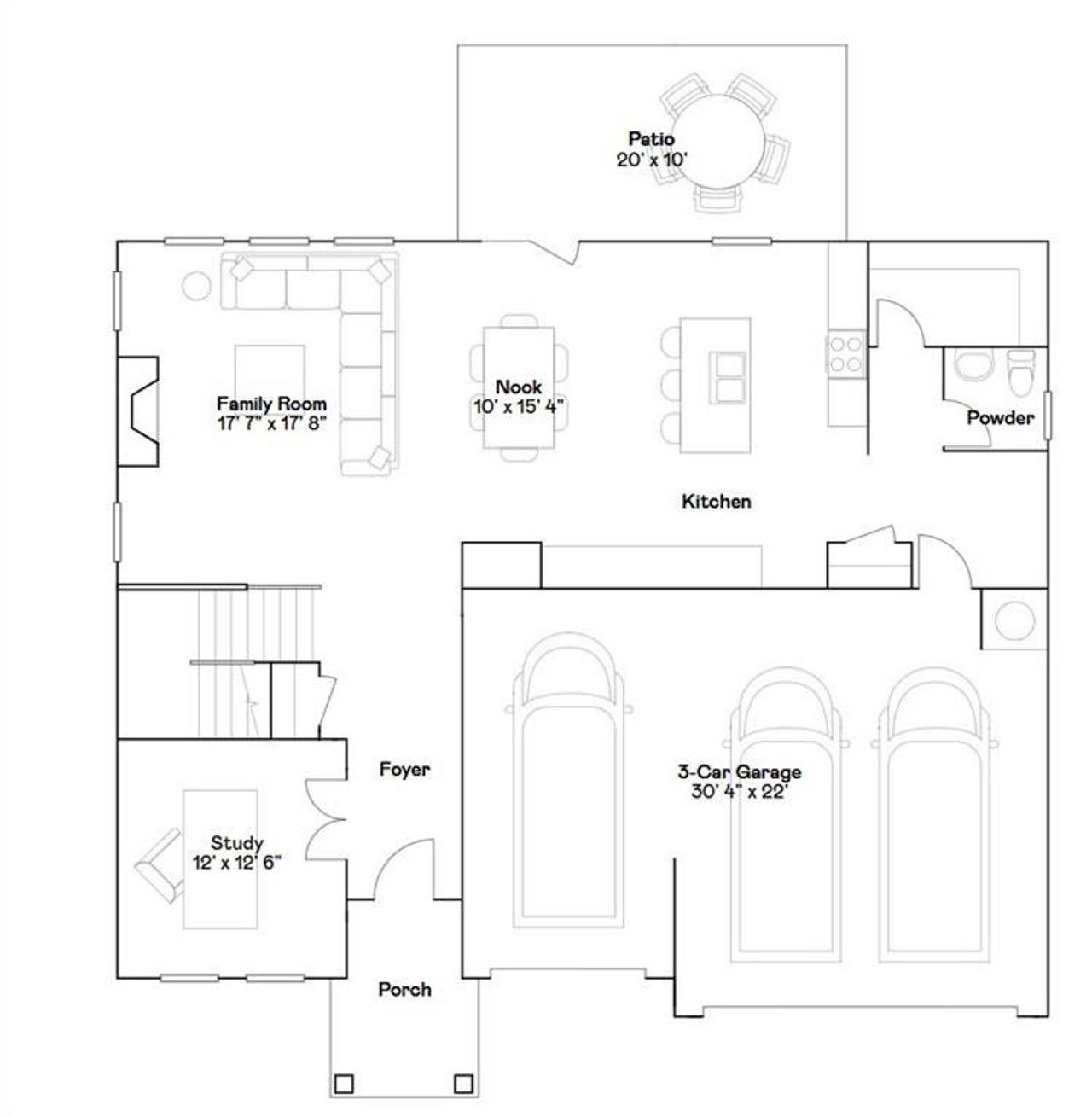 2D floor plan layout of this home in Wellington Estates, Madison, GA (Image 2). 2D floor plan layout of this home in Wellington Estates, Madison, GA (Image 2).