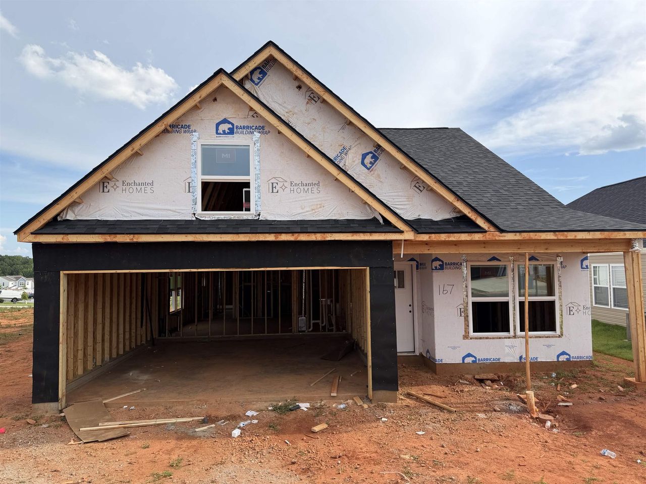 In-progress construction of a new home in Cleveland Meadows, Spartanburg, SC (Image 2). In-progress construction of a new home in Cleveland Meadows, Spartanburg, SC (Image 2).