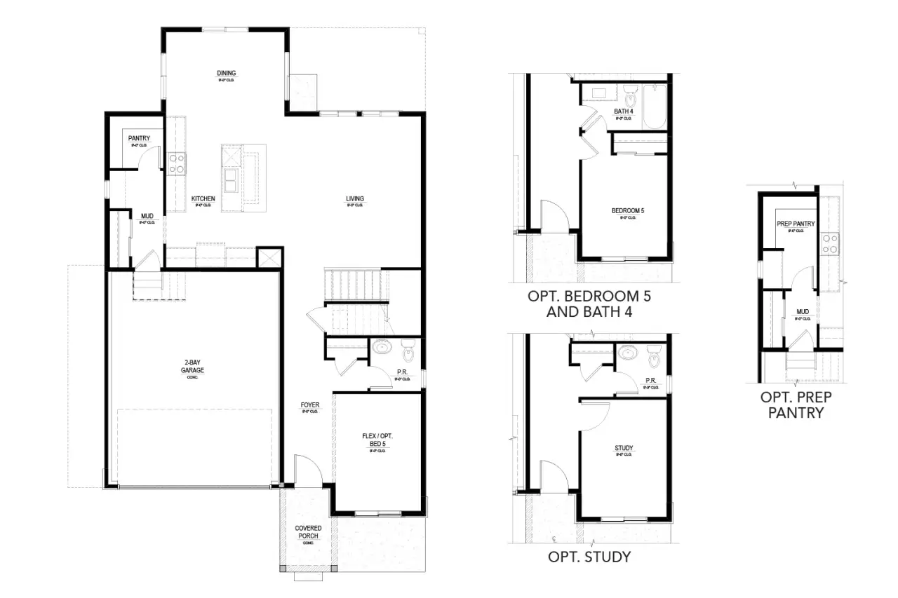 2D floor plan layout of this home in Granary, Johnstown, CO (Image 2).