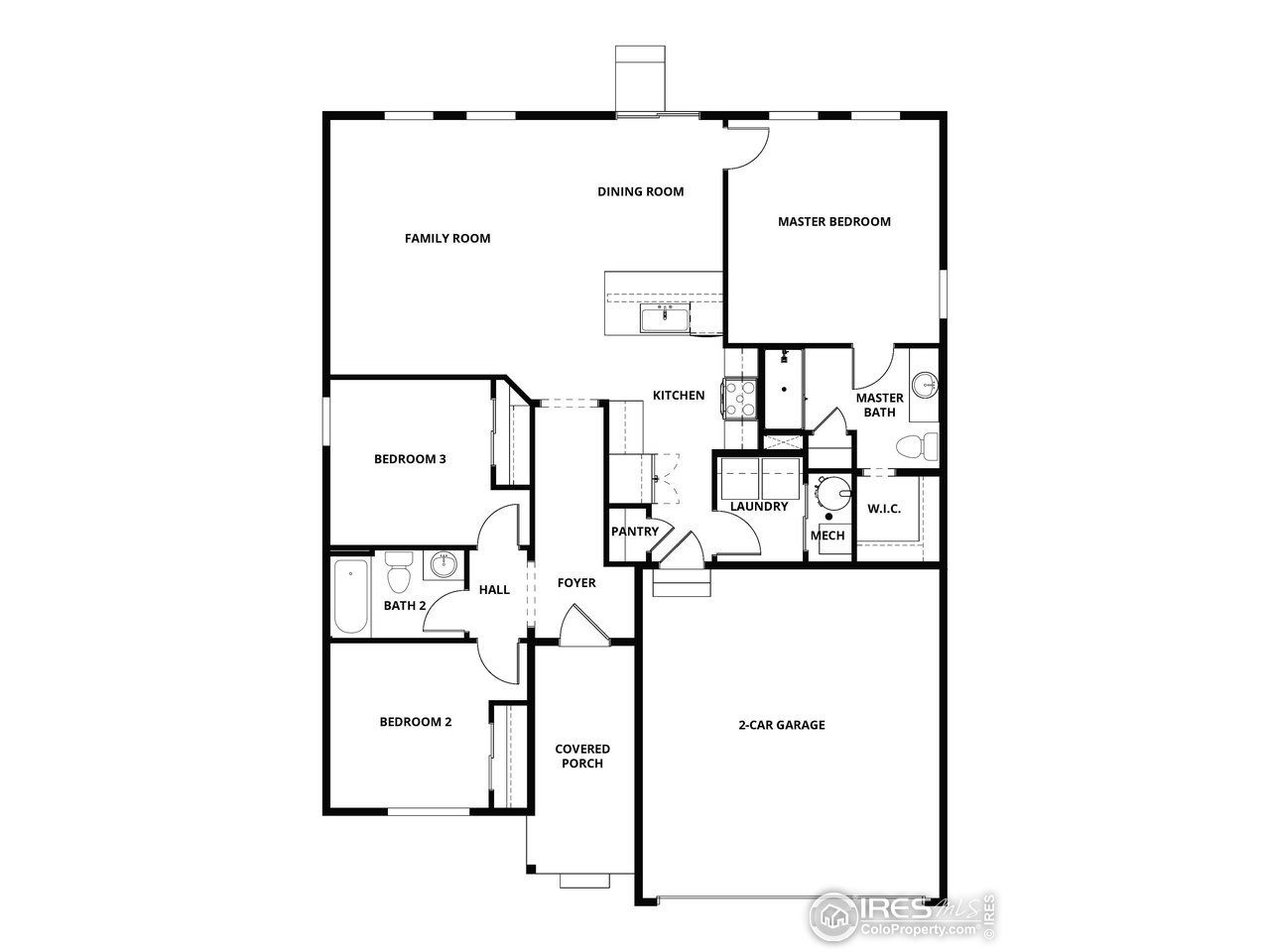 2D floor plan layout of this home in , Berthoud, CO (Image 2).