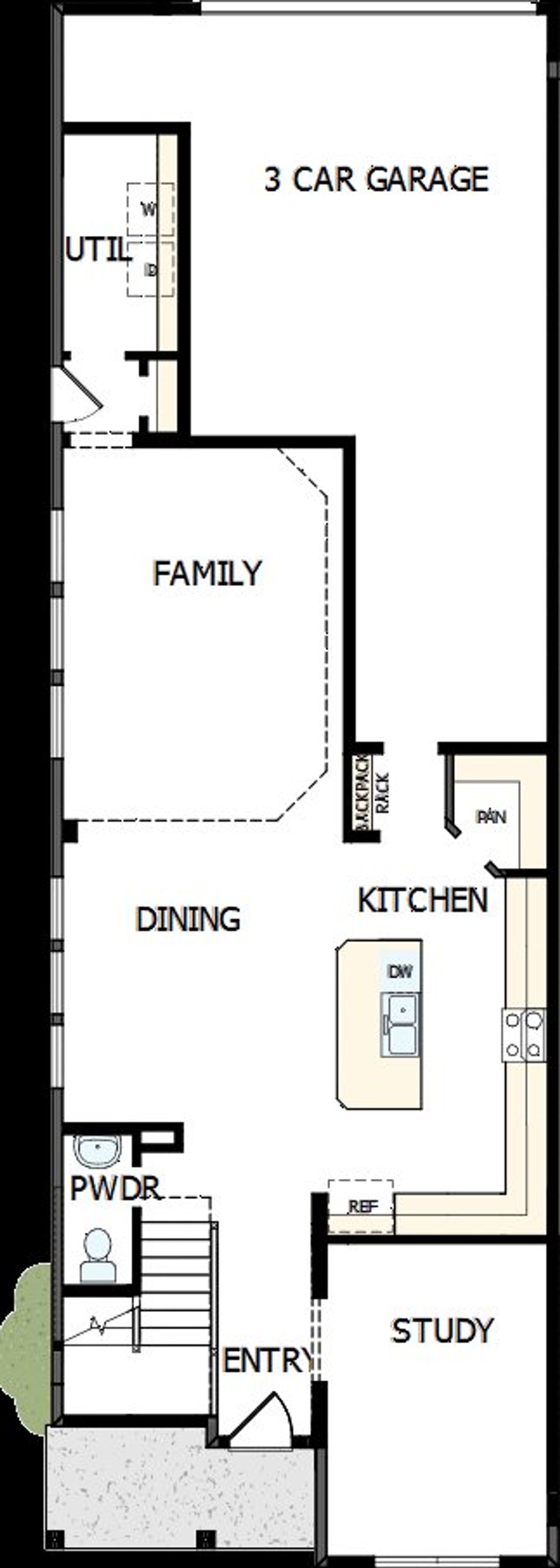 2D floor plan layout of this home in Two Step Farm 35', Montgomery, TX (Image 2).