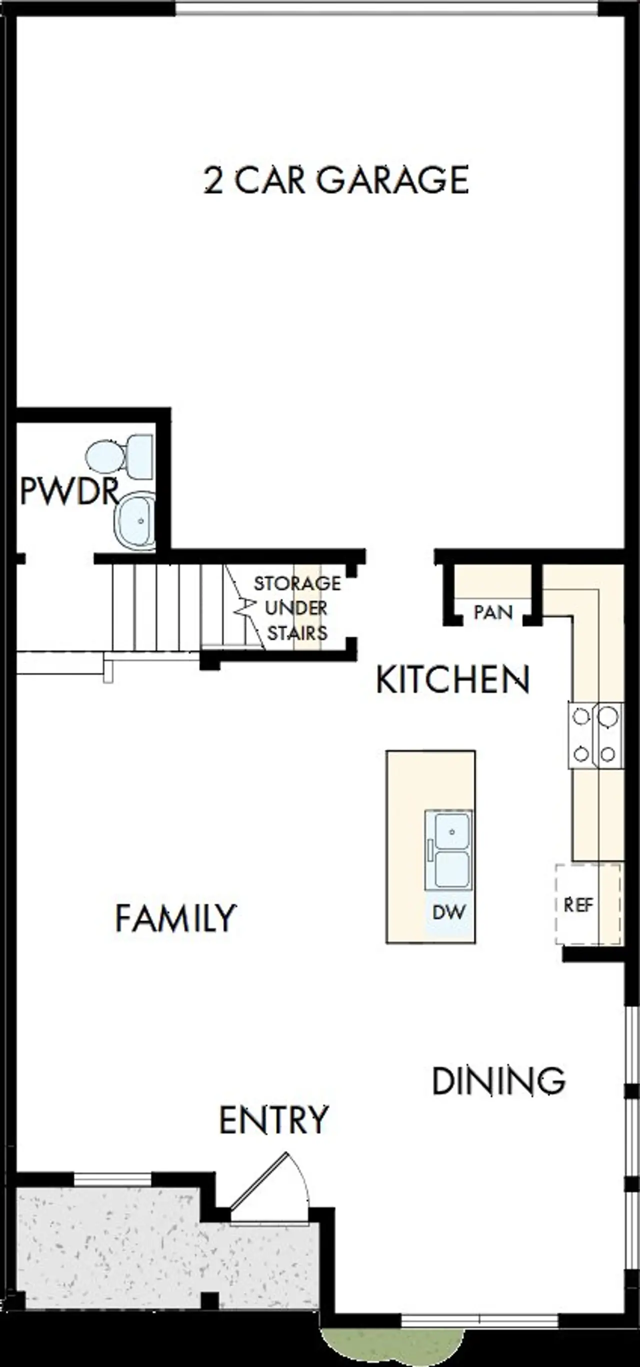 2D floor plan layout of this home in The Retreat at Steele Creek, Charlotte, NC (Image 2).