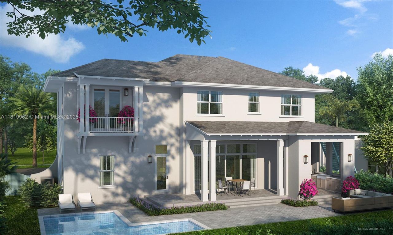 Exterior details and patio area of a home in , Coral Gables (Image 2).