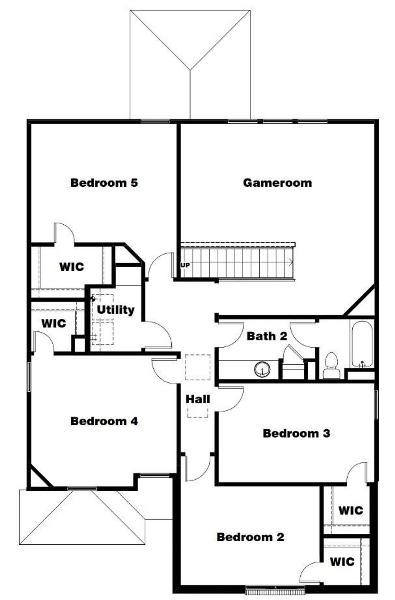 2D floor plan layout of this home in Magnolia Woods, Magnolia, TX (Image 2).