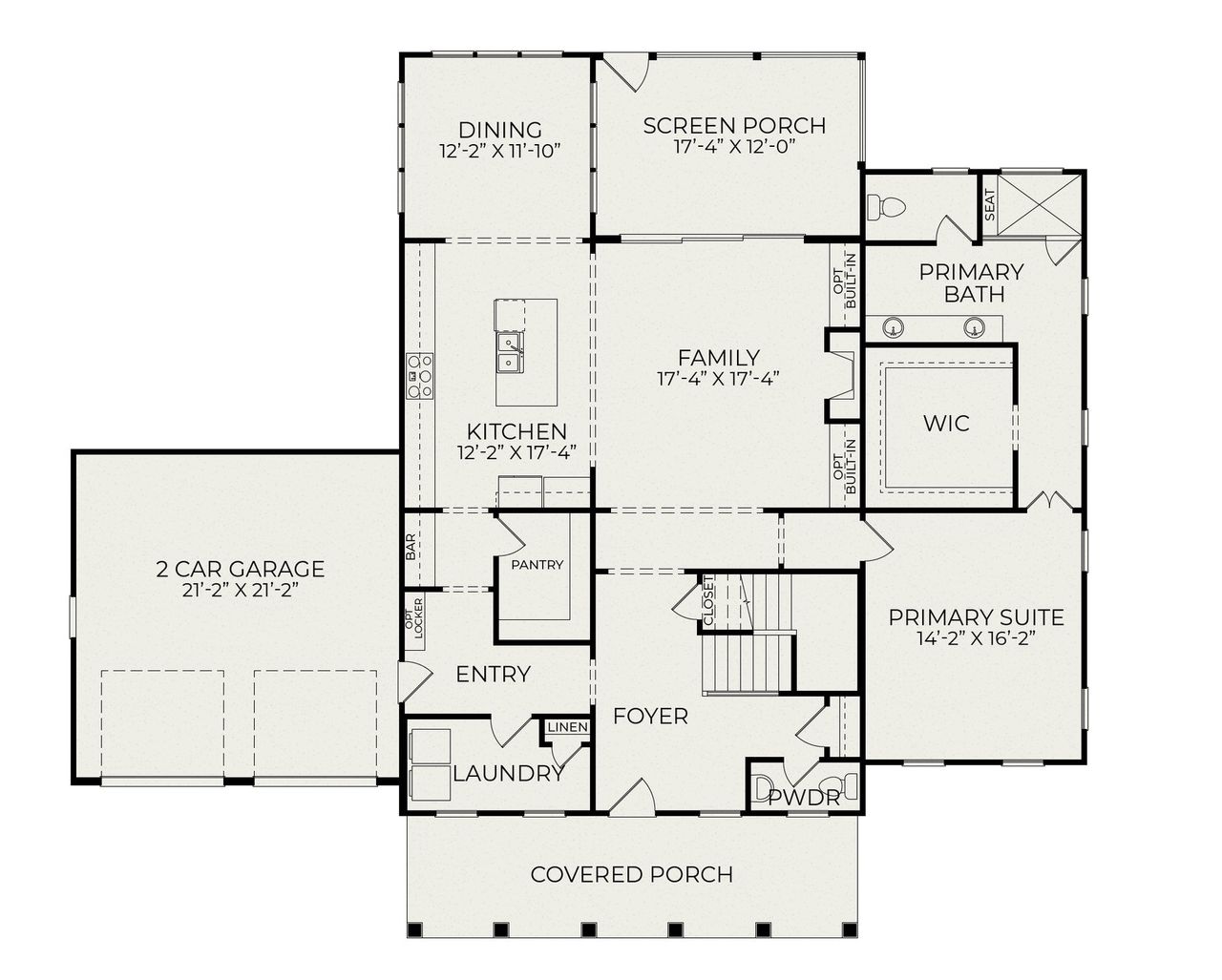 2D floor plan layout for the Middleton by Homes by Dickerson in Nexton, Summerville, SC (Image 2).