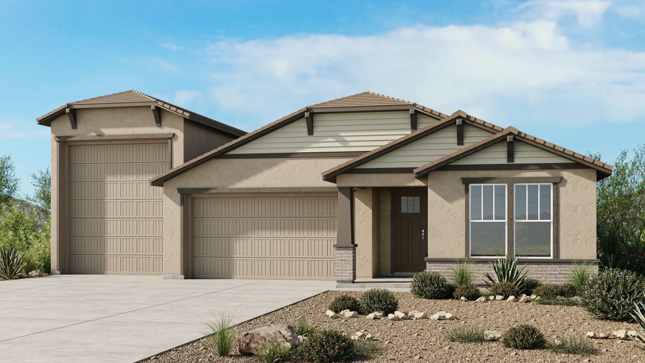 Representative exterior photo of a completed home built from the Embark by Taylor Morrison in Borgata Journey, Queen Creek, AZ (Image 2).