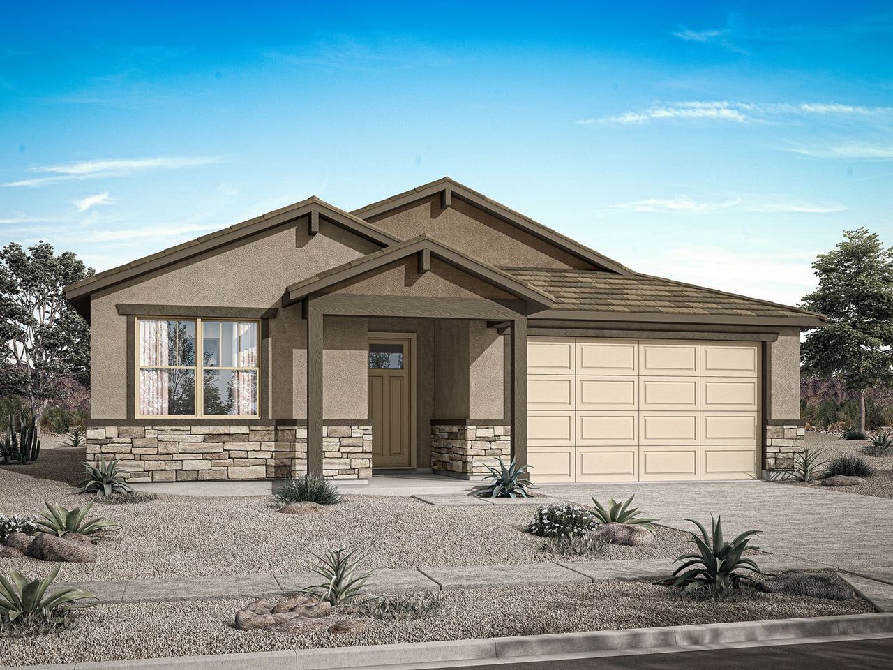 Representative exterior photo of a completed home built from the Cobalt by Mattamy Homes in Rosewood Heights, San Tan Valley, AZ (Image 2).