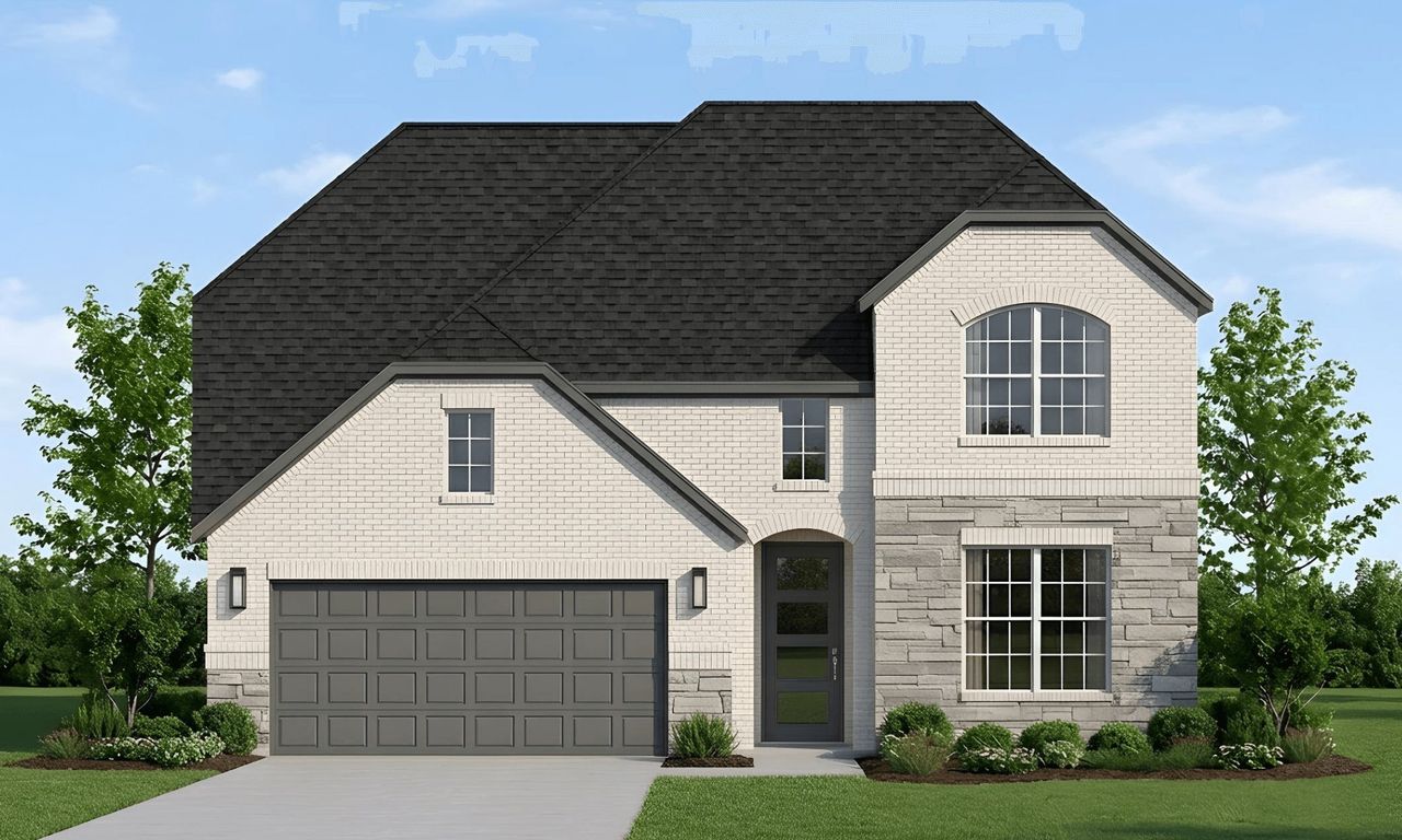 Representative exterior photo of a completed home built from the Oak Park by Taft Homes in Summer Crest, Crowley, TX (Image 2).