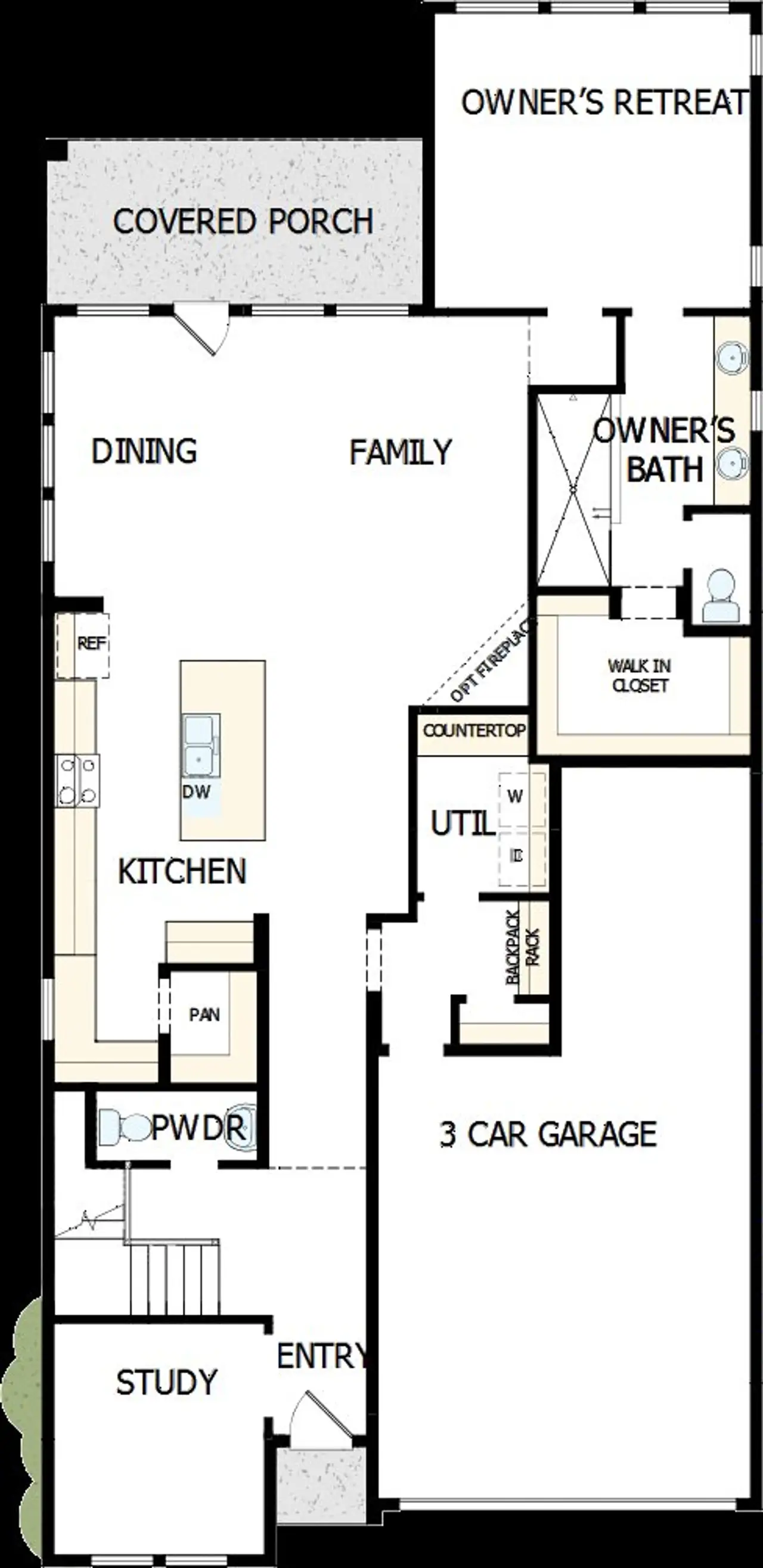 2D floor plan layout of this home in Elyson 45', Katy, TX (Image 2). 2D floor plan layout of this home in Elyson 45', Katy, TX (Image 2).