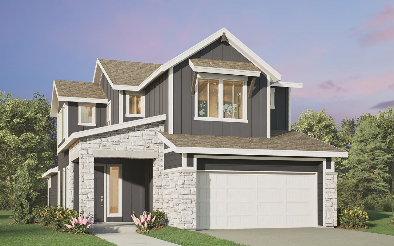 Representative exterior photo of a completed home built from the Chapman by Brookfield Residential in Easton Park, Austin, TX (Image 2).