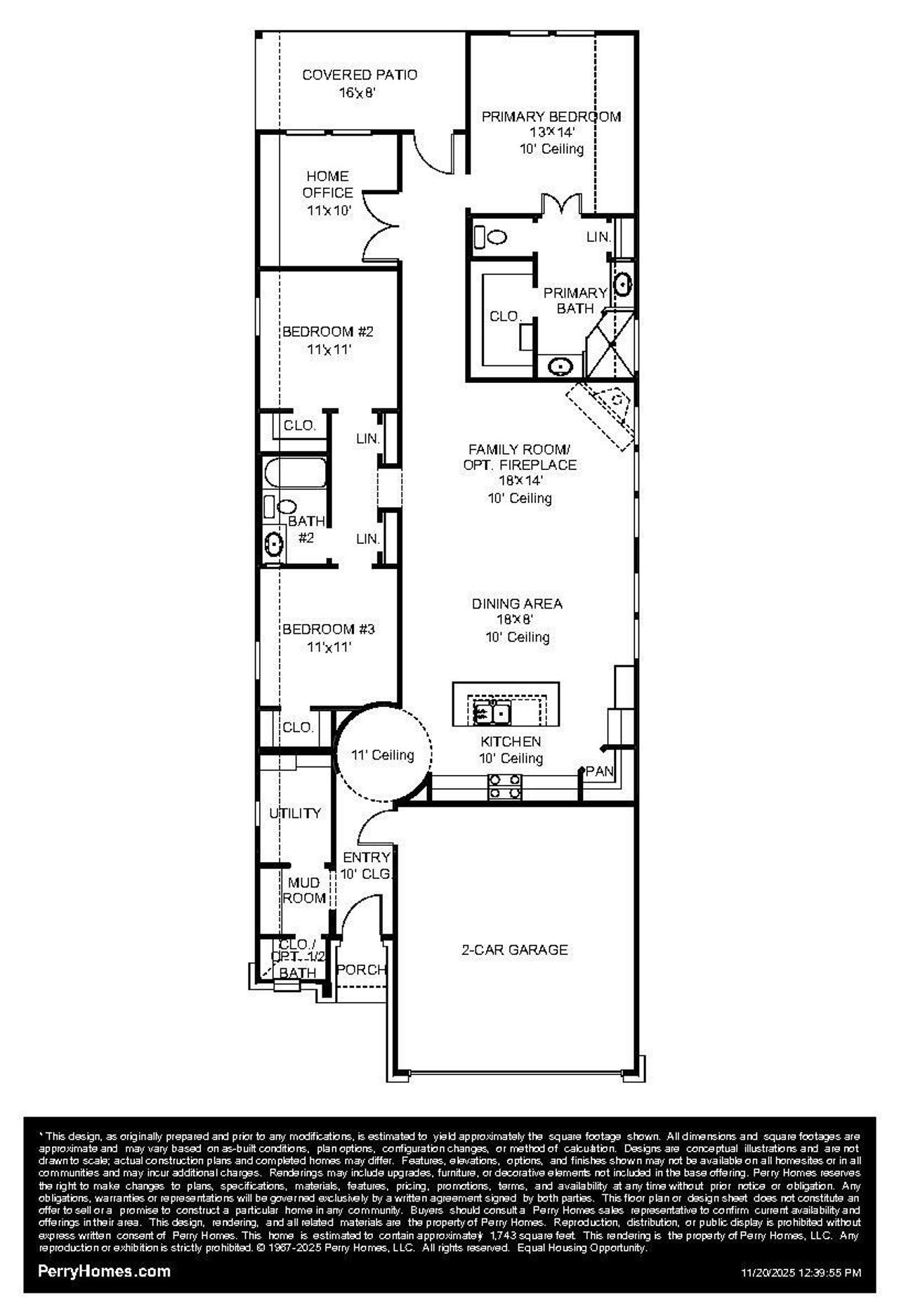 2D floor plan layout of this home in Wildtree, Magnolia, TX (Image 2).