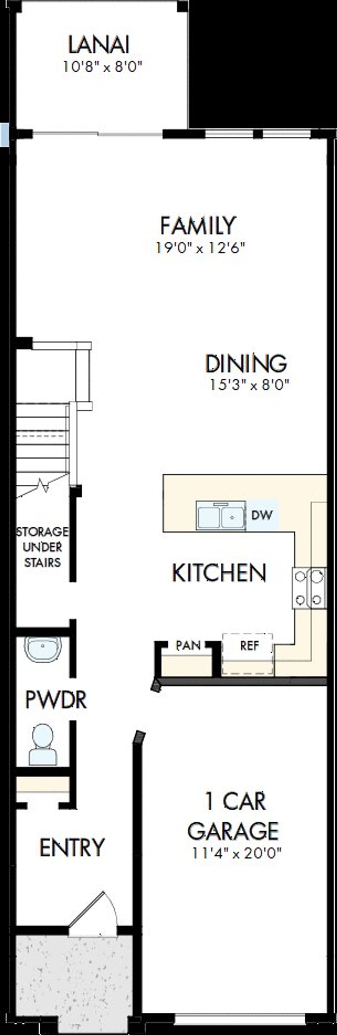 2D floor plan layout of this home in Waterset Townhomes, Apollo Beach, FL (Image 2). 2D floor plan layout of this home in Waterset Townhomes, Apollo Beach, FL (Image 2).