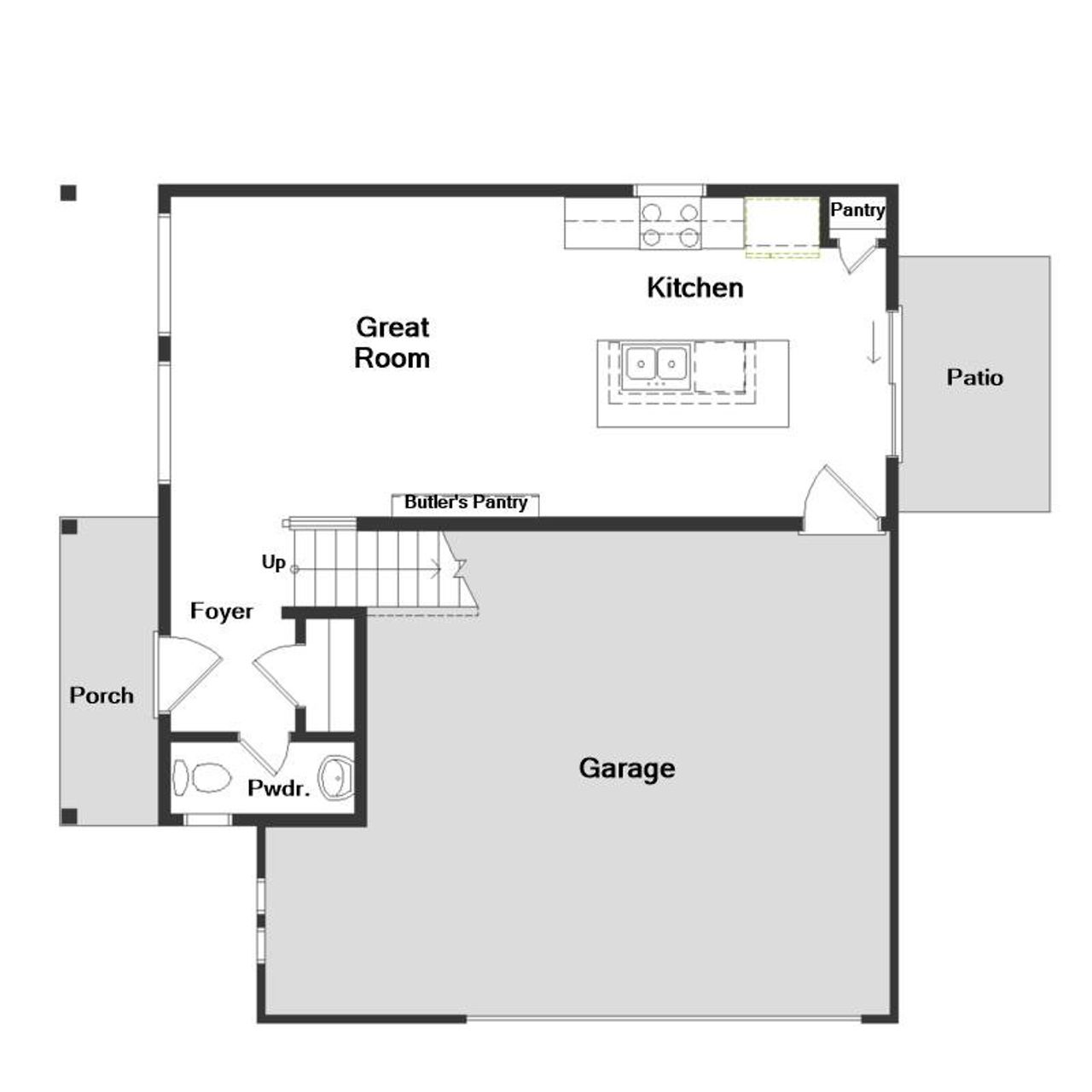 2D floor plan layout for the Friesian by Oakwood Homes Co in Muegge Farms, Bennett, CO (Image 2).