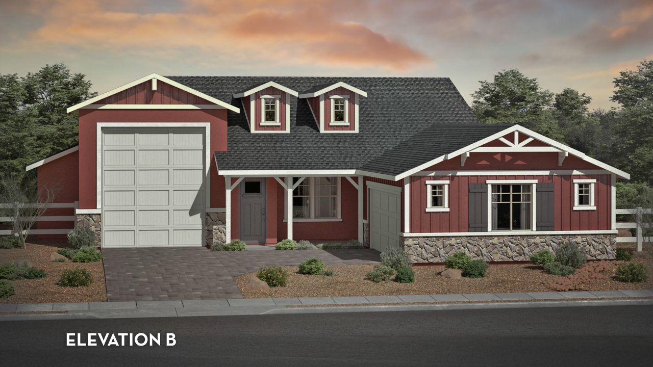 Representative exterior photo of a completed home built from the The Orchard by CastleRock Communities in Heritage Pointe, Chino Valley, AZ (Image 2).