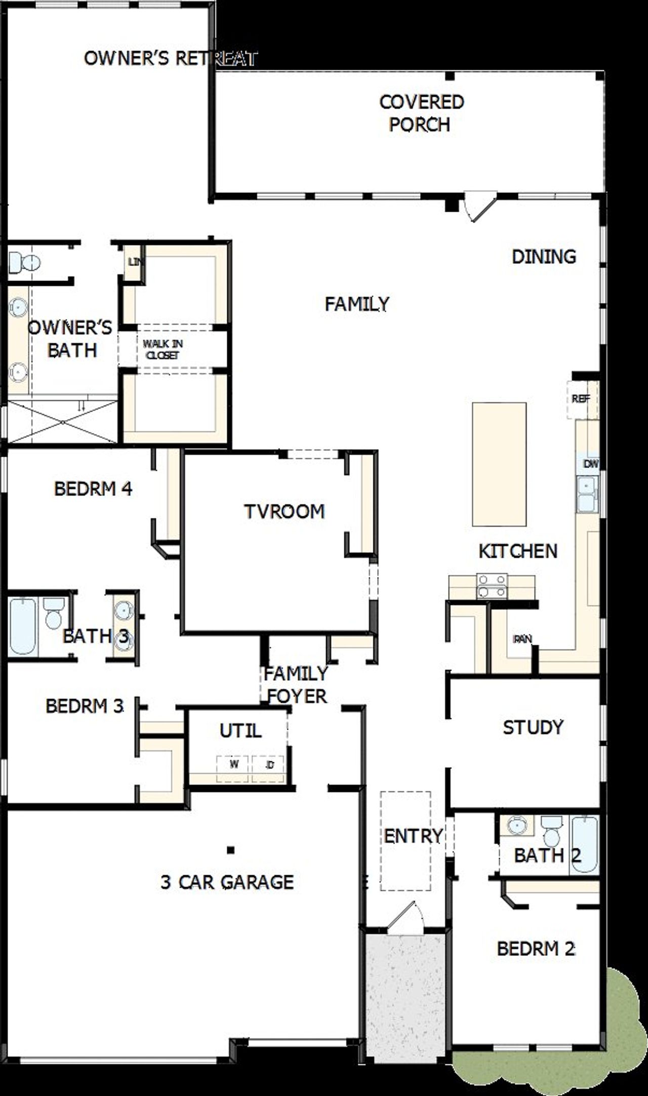 2D floor plan layout of this home in Oakwood Estates, Waller, TX (Image 2). 2D floor plan layout of this home in Oakwood Estates, Waller, TX (Image 2).