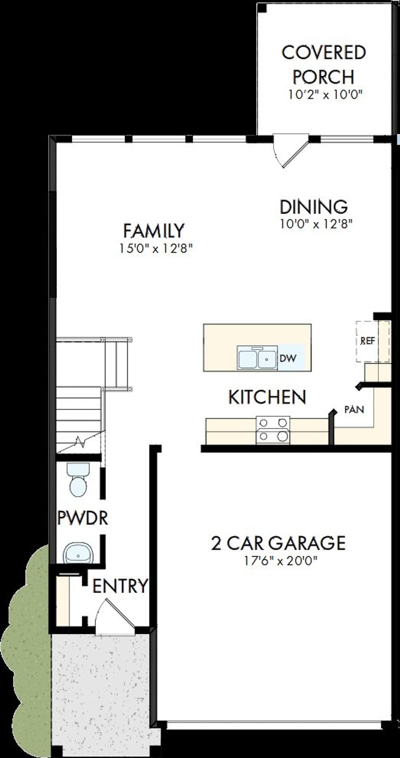 2D floor plan layout of this home in Easton Park - Nelson Village - Jewel Series, Austin, TX (Image 2).