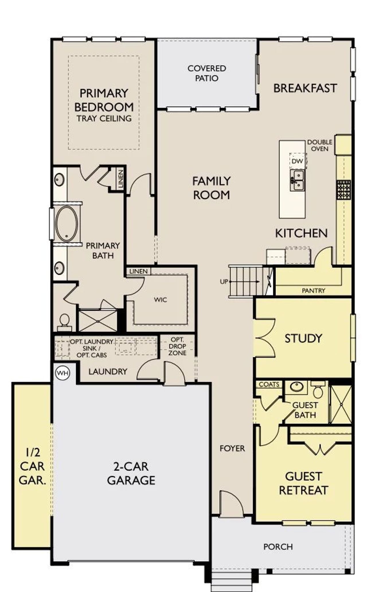 2D floor plan layout of this home in Willow Landing, Mount Juliet, TN (Image 2).