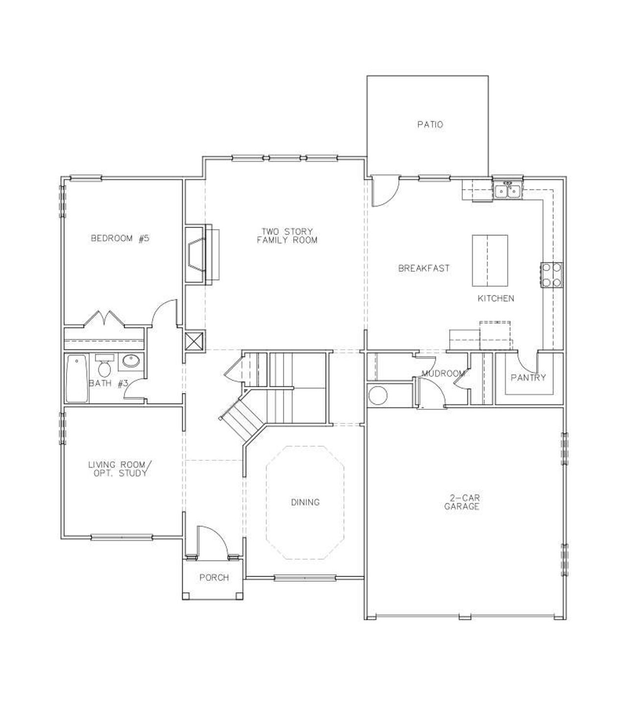 2D floor plan layout for the Richmond by Peachtree Building Group in The Landing at Miller’s Ferry, Adairsville, GA (Image 2). 2D floor plan layout for the Richmond by Peachtree Building Group in The Landing at Miller’s Ferry, Adairsville, GA (Image 2).