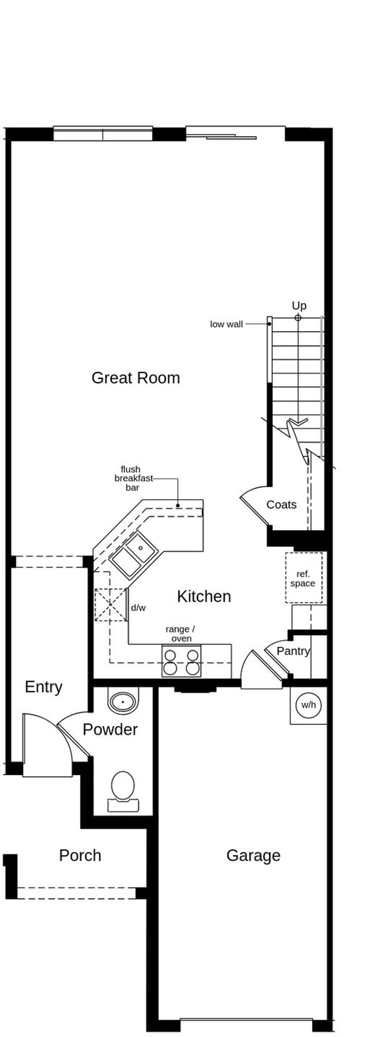 2D floor plan layout of this home in Reserve at Forest Lake Townhomes, Lake Wales, FL (Image 2).